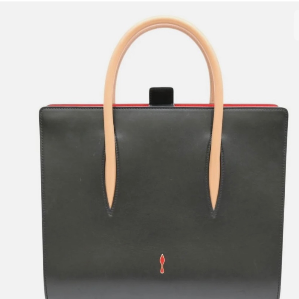 Christian Louboutin PALOMA SMALL CALF Black Shoulder Bag Hand bag Leopard Japan